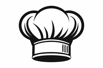 chefs hat line art silhouette vector illustration