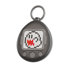 Pixel Art Tamagotchi with Cute Ghost Design
