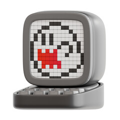 Smart speaker with Pixel Art Ghost  3D icon