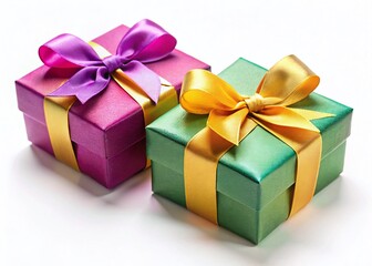 Obraz premium Colorful Gift Boxes, Macro Photography