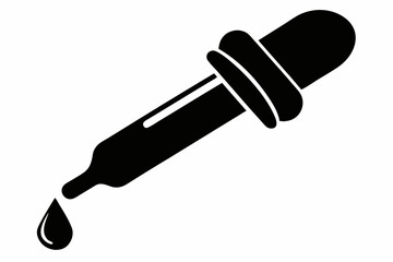 dropper line art silhouette vector illustration