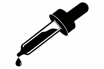 dropper line art silhouette vector illustration