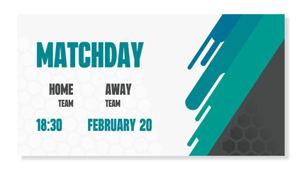 modern abstract poster for sporting events match game day with tournament information