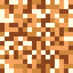 Abstract pixelated pattern in warm earth tones.