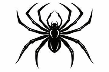spider line art silhouette vector illustration