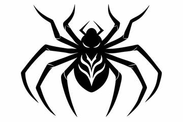 spider line art silhouette vector illustration