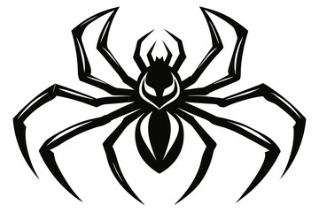 spider line art silhouette vector illustration