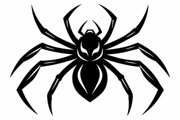 spider line art silhouette vector illustration