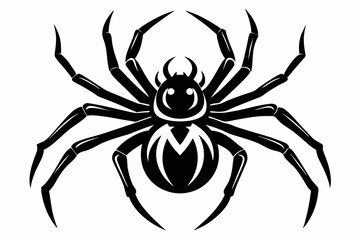 spider line art silhouette vector illustration