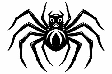 spider line art silhouette vector illustration