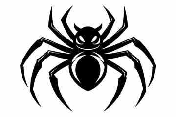 spider line art silhouette vector illustration