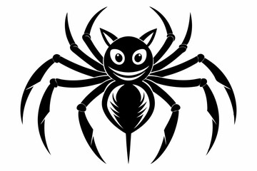 spider line art silhouette vector illustration