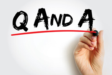 Q And A text quote, concept background