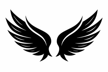 wings line art silhouette vector illustration