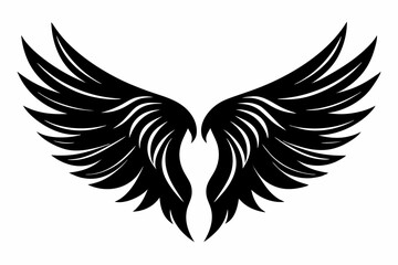 Obraz premium wings line art silhouette vector illustration
