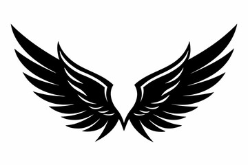 wings line art silhouette vector illustration