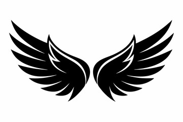 Obraz premium wings line art silhouette vector illustration