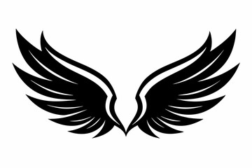 wings line art silhouette vector illustration