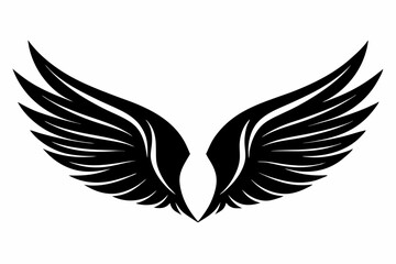 Obraz premium wings line art silhouette vector illustration