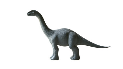 Obraz premium Realistic Grey Dinosaur Figure Displayed on White Background, Perfect for Educational Purposes, Toys, Decor, and Creative Projects Featuring Jurassic Themes