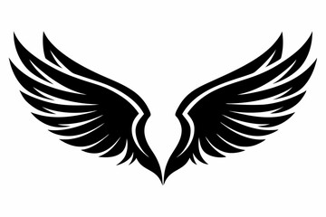Fototapeta premium wings line art silhouette vector illustration
