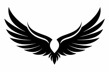 wings line art silhouette vector illustration