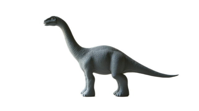 Realistic Grey Dinosaur Figure Displayed on White Background, Perfect for Educational Purposes, Toys, Decor, and Creative Projects Featuring Jurassic Themes