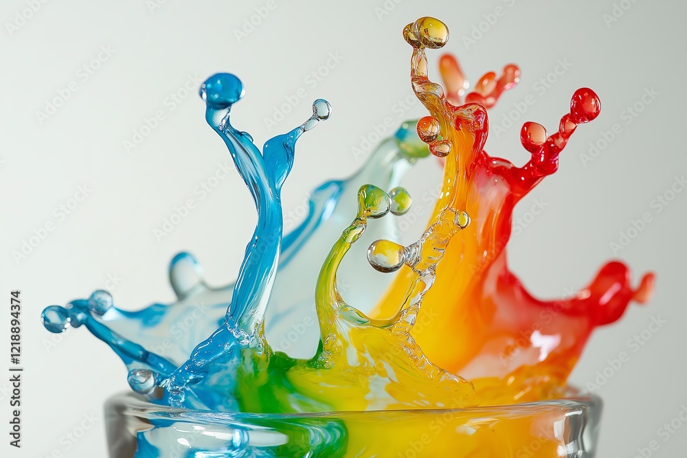 Poster Realistic fluid dynamics with colorful results