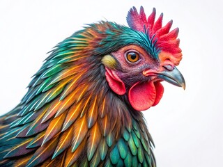Fototapeta premium Dark Brahma Hen Side View - Documentary Style