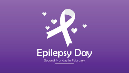 February is International Epilepsy Day. Vector template Design for banner, greeting card, poster, prints, social media post ,flyer , T shirt with background.