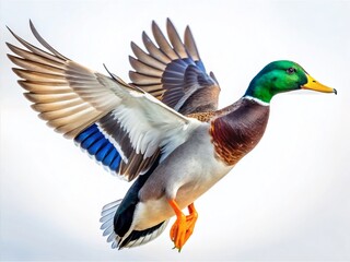 Obraz premium Dark Mallard Drake in Flight - Fashion Photography