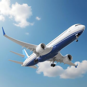 Luxury design aroplane  flying over the clouds AI generated image