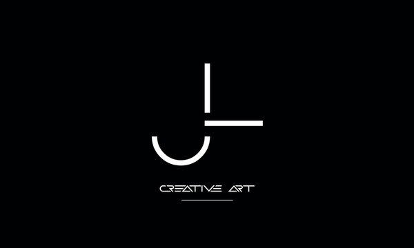 JL, LJ, J, L abstract letters logo monogram