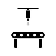 Icon a machinery, isolated against a clean background.