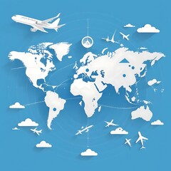 Naklejka premium Luxury design aroplane flying over the clouds AI generated image