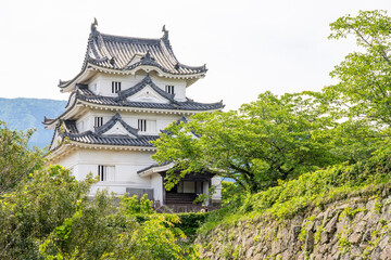 愛媛県宇和島の城、日本、5月