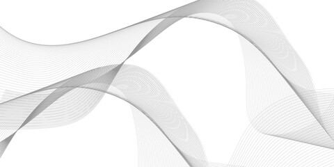 Abstract wavy grey blend liens technology abstract lines on white background. Digital frequency track equalizer. Vector illustration, Wavy stylized it make using blend tool.