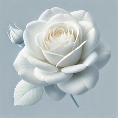 White Purity Rose A crisp snow white rose with intricate petals