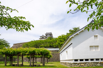 愛媛県大洲市の城、日本、5月
