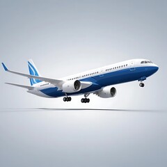 Fototapeta premium Luxury design aroplane flying over the clouds AI generated image