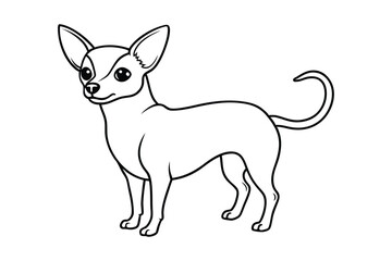 A Chihuahua line art illustration.eps