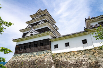 愛媛県大洲市の城、日本、5月