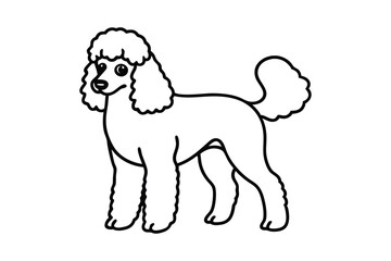 A Poodle line art illustration.eps