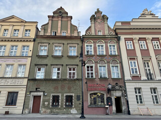Poznan's Old Market Square with colourful houses creating a picturesque atmosphere of the historic city centre