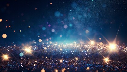 Naklejka premium 宇宙と銀河に輝くグリッター背景のイラスト素材。AIで生成 