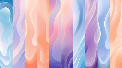 Color gradient modern background set, generative ai