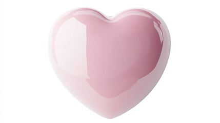 solid color pink heart shape. pink heart shape on white background