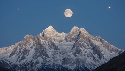 moon with sharp mountain peaks