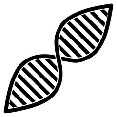 DNA Strand Silhouette Vector Art Genetic Science and Biology Design