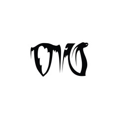 OU monogram logo design letter text name symbol monochrome logotype alphabet character simple logo